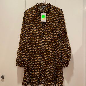 Animal print oversize dress